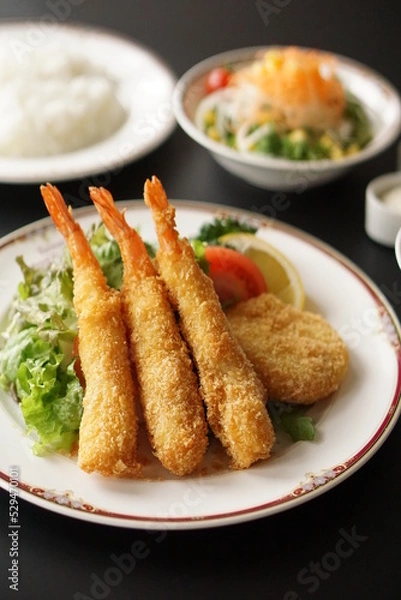 Obraz エビフライ定食