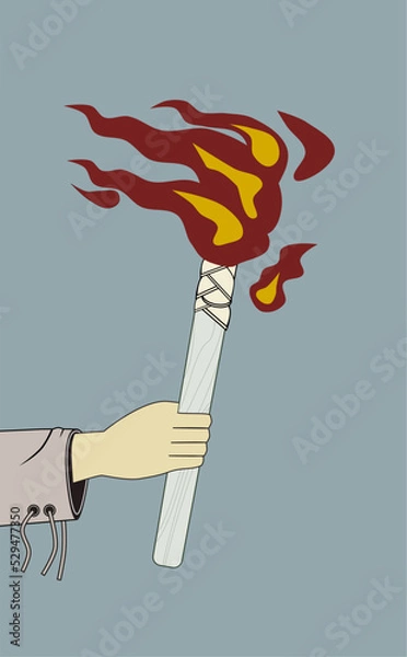 Fototapeta Hand with Torch