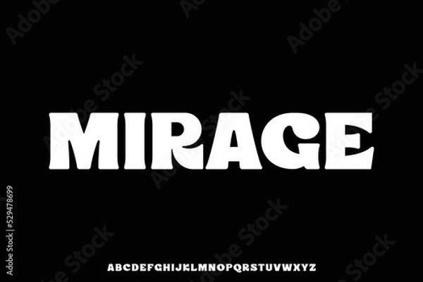 Fototapeta Unique bold groovy font vector retro style