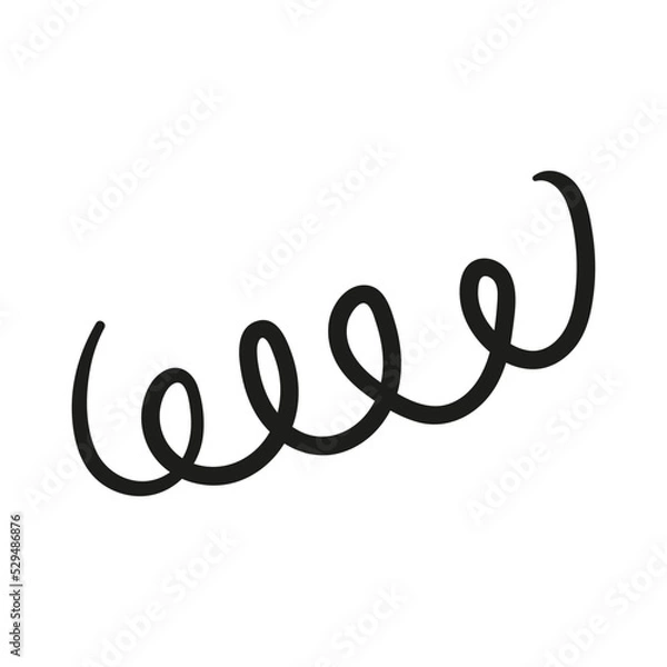 Fototapeta abstract modern scribble line shape doodle