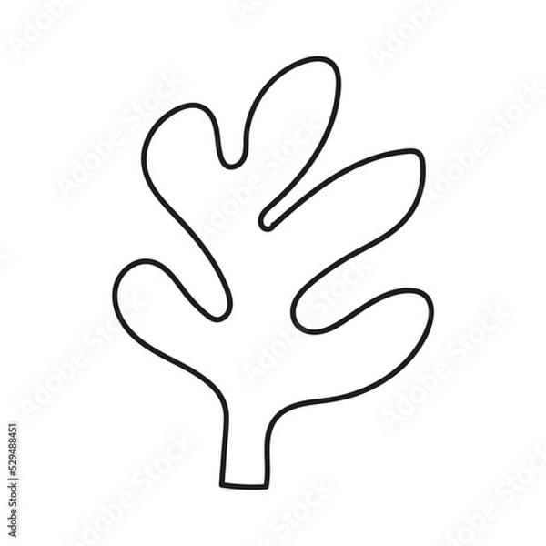 Fototapeta abstract modern organic shape doodle