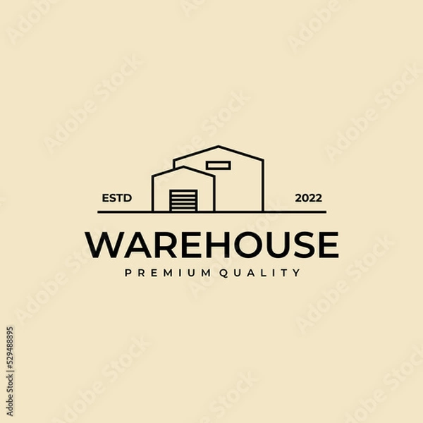 Obraz outline warehouse logo vector icon illustration