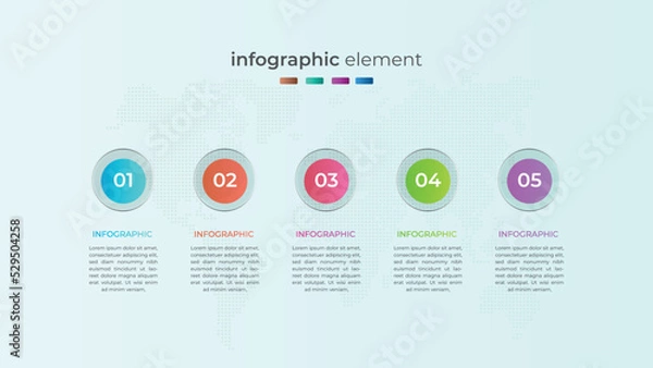 Obraz 	
Creative business infographic timeline with transparent effect