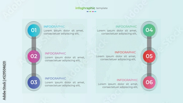 Obraz Creative business infographic with six option