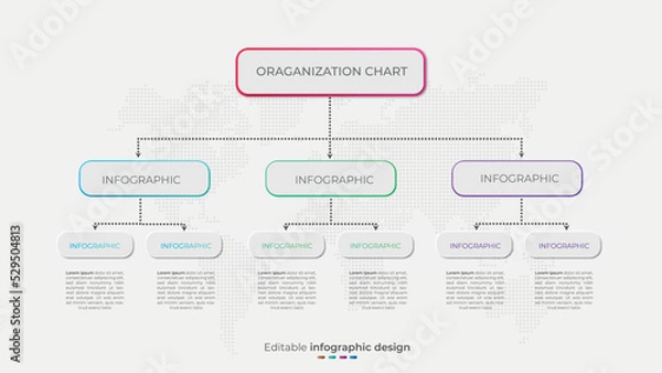 Obraz Modern business organization chart and diagram design