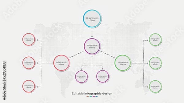 Obraz 	
Modern business organization chart and diagram design