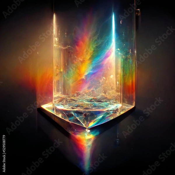 Obraz crystal that refracts light