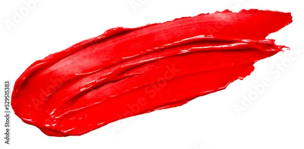 Obraz Red glossy acrylic paint brush stroke for Your art design
