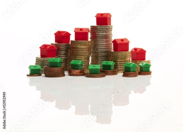 Obraz Geldmünzen, Monopoly-Skyline 1