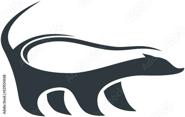 Obraz illustration of a honey badger