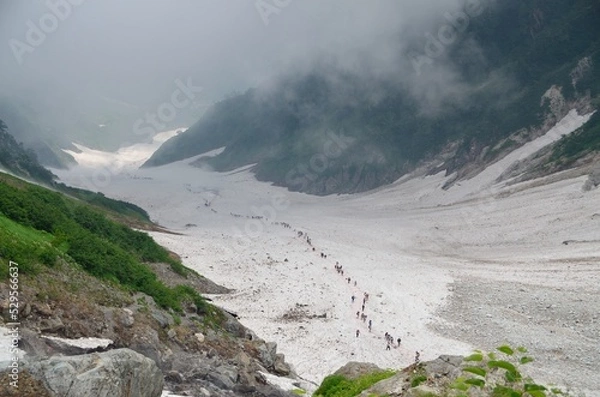 Obraz 大雪渓見下ろし