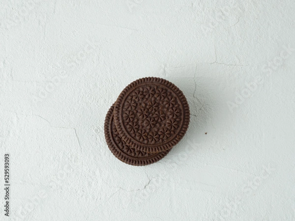 Obraz Cookies on white background.