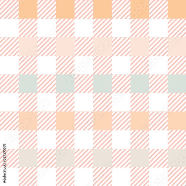 Obraz pink and white pattern background, plaid texture seamless pattern fabric 