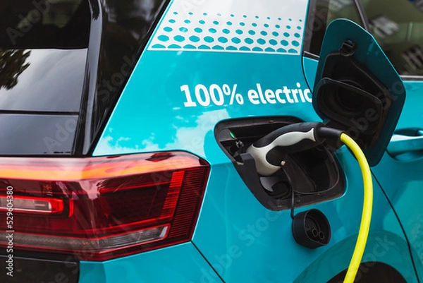 Obraz 100 % E Auto lädt