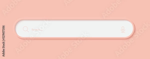 Fototapeta Search bar design element. Search Bar for website and UI, mobile apps. Vector illustration
