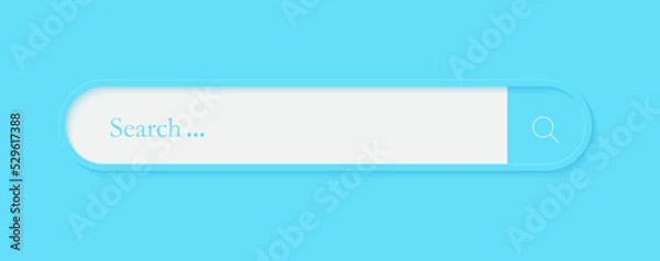 Obraz Search boxes in flat design. Colourful search engine illustrations. Search bar interface collections.
