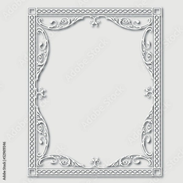 Obraz Frame, in the style of an ornament, Vector illustration eps 10, Art.
