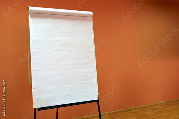 Fototapeta empty white Flip chart