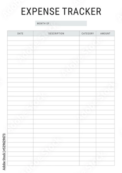 Fototapeta Expense Tracker
