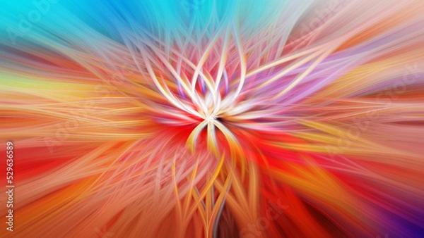 Obraz Absract colored flower - wallpaper