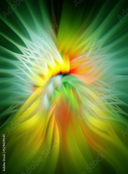 Obraz Absract colored flower - illustration