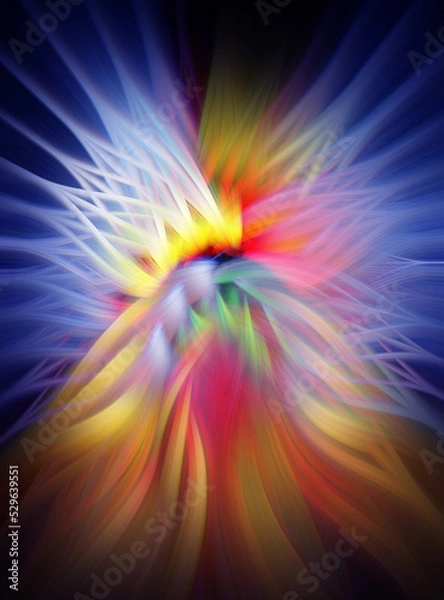 Obraz Absract colored flower - illustration