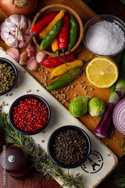 Obraz vegetables and spices