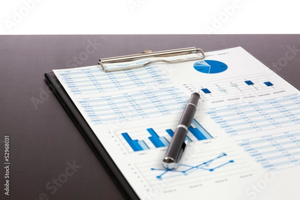 Fototapeta finance charts and graphs