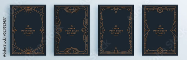 Fototapeta Modern abstract covers set, minimal covers design. Colorful geometric background, vector illustration.	
