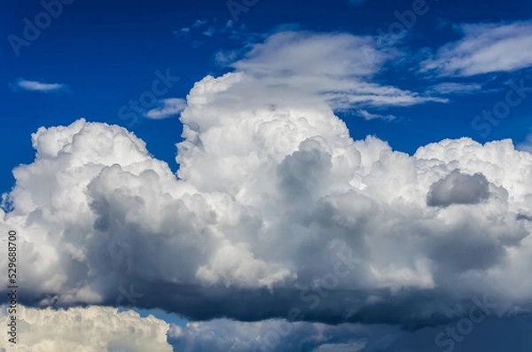 Obraz white clouds background blue sky weather
