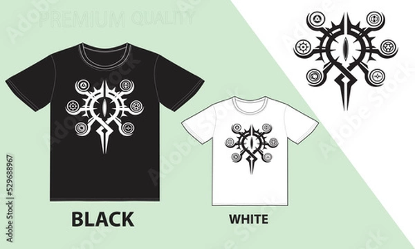 Fototapeta Trendy apparel black and white fashionable with typography t shirt lettering motivational quotes design. Vector art illustration with vintage style.