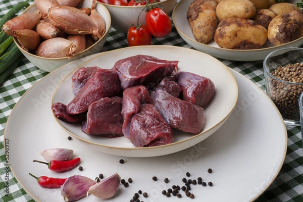 Fototapeta Wildschweingulasch