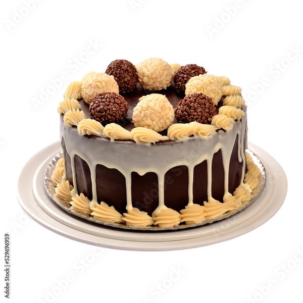 Fototapeta chocolate and brigadeiro decorated cake