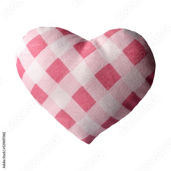 Obraz plaid fabric heart
