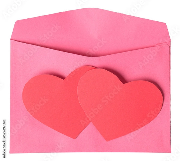 Fototapeta Paper Envelope with Hearts