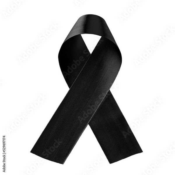 Obraz black mourning ribbon