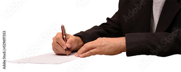 Obraz man signing document