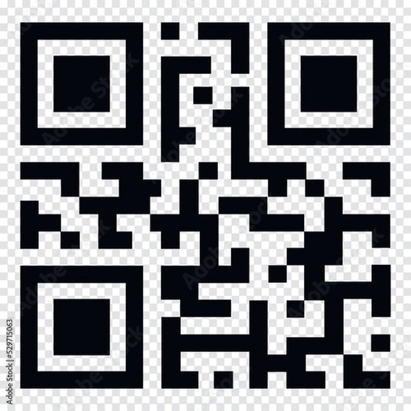 Obraz QR code isolated on transparent background
