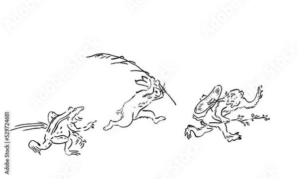 Obraz 鳥獣人物戯画