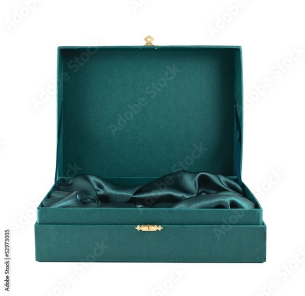 Obraz Izolowane zielone jedwabne skrzynki obudowy