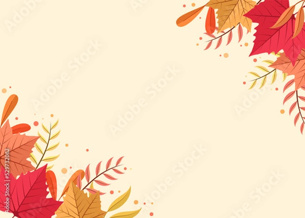 Fototapeta background design with autumn theme