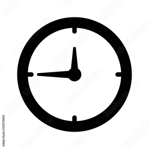 Obraz clock icon vector design template in white background