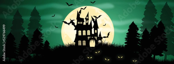 Obraz Modern facebook cover page design for halloween concept