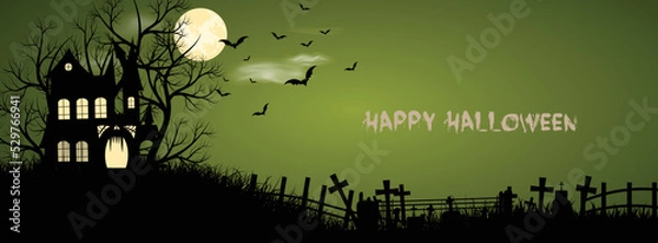 Obraz Modern facebook cover page design for halloween concept