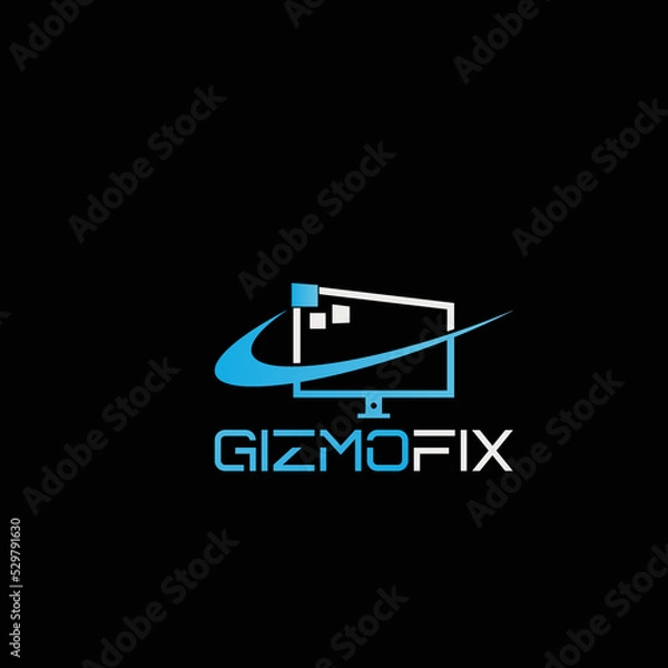 Obraz N Letter Tech Or Technology Logo Design Template