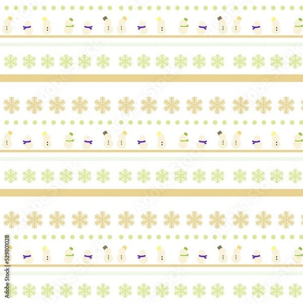 Obraz ミニ雪だるまの壁紙　イエロー