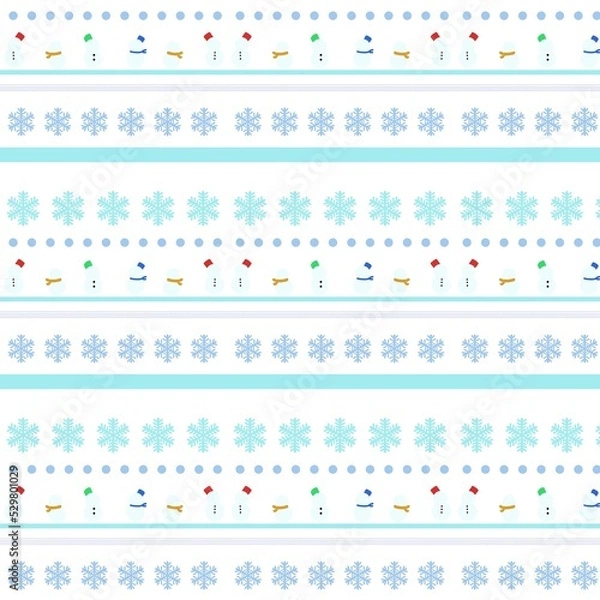 Obraz ミニ雪だるまの壁紙　ライトブルー