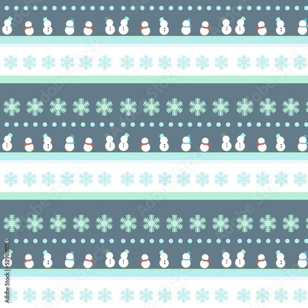 Obraz ミニ雪だるまの壁紙　ダーク