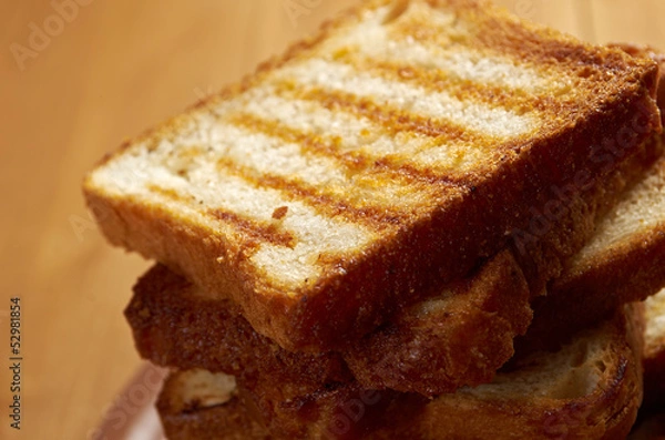 Fototapeta pile  toasted bread