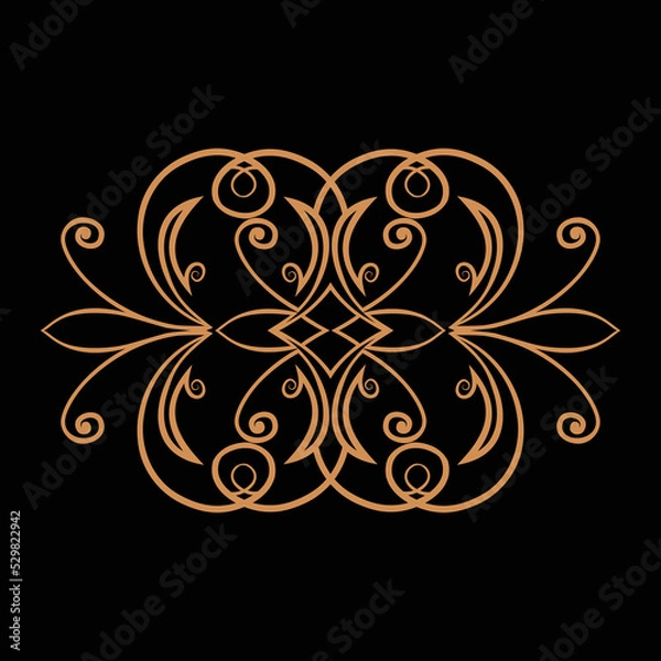 Obraz Golden vector oriental ornament set for to useing different design in borders, frames,wallpaper,coloring books
